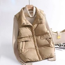 화이트블루 여성용 매우 따뜻한 히트 패딩 코트 다운 조끼 배송 새로운 깃털 코트 민소매 조끼 재킷 여성 겨울 2023