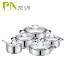 PN풍년 퓨어가르텐 통5중스텐 냄비 모음 인덕션 가능, 04. 24cm 양수냄비