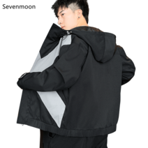 Sevenmoon 여름남자 데일리 경박스럽다 오버핏 간략하다 도안 재킷 코트