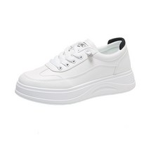 MJ21 편안한 여성용 통굽 화이트 운동화 스니커즈