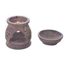 Royal kurta storeindya 에센셜 오일 버너 워머 천연 동석 아로마 디퓨저 with votive tea light holder 꽃, 1개