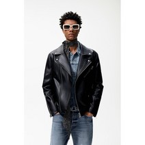 ZARA 자라 가죽 라이더 자켓 바이크 레더 봄버 자켓 블루종 트래커