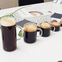 남박사 캡슐 커피 전용잔 내열유리컵, 20.써니내열유리컵450ml블랙