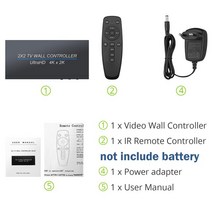 hdmi 광케이블 Neoteck 2x2 HDMI 비디오 월 컨트롤러 지원 입력 4K @ 60HZ 1080P 디스플레이 광학 8 모드, 01 EU_01 2X2