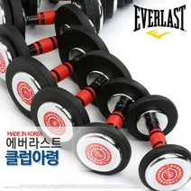 [에버라스트] 클럽 아령 3~15kg 구성 (3중크롬도금/덤벨/바벨/근력/벤치) [착불배송], 6KG