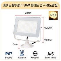 국산 LED공장등 led투광기 led투광등 삼성칩 고효율 50W 100W 150W 200W (AC DC) 공장등 방수 체육관등 주유소등 창고등 실외간판등 고천정형 사각투광기 간판등, F_LED노출투광기 50W 화이트_전구색(노란빛) 1개
