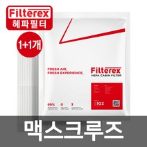 1+1 필터렉스 PM0.3 헤파 맥스크루즈 차량용 에어컨필터 고효율, 상세설명 참조, 현대/2개-맥스크루즈 2013~2015(S101)