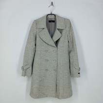 빈티지다온 시슬리 여성 더블버튼 모직 롱코트 그레이오트밀 44