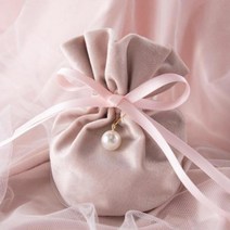 복주머니파우치 수능선물포장 핑크 15X14cm