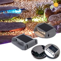 태양광 도로표지병 일반표지병 양면 분리 매립등 바닥표시등 안전 유도등 야간 점멸 경고 도로표시등 LED HVA J38, 3000K(따뜻한전구색), 사각양면8W