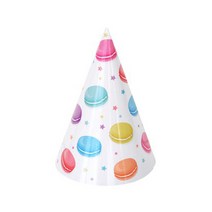 파티 고깔모자 미니 6개 마카롱 생일파티 홈파티 백일상 꼬깔모자, 단품