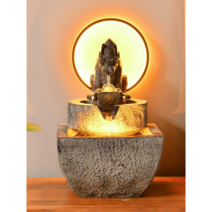 실내 인공폭포 물멍 조경 집들이 실내분수 연못 호텔 경관, 스몰데스크탑 모델