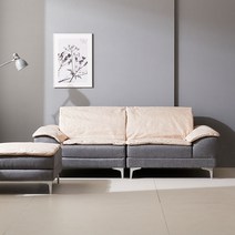 댄디 패브릭 소파 3인용 스툴 포함, 3인소파+스툴+커버_오트밀(DH10007)