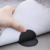 원형 벨크로 찍찍이 테이프 한쌍 5개입 카페트 미끄럼방지 시트고정, 블랙 5P