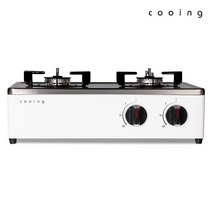 쿠잉 2구 가스레인지 GF-2302BS, LNG, GF-230SWN 화이트