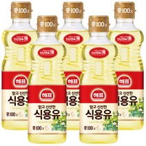 해표 식용유, 500ml, 5개