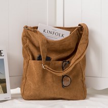 엔도르시 여성용 코듀로이 캐주얼 크로스 에코백 EBA516