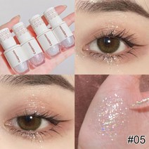 아이쉐도우 아이메이크업 아이 스틱 글리터 섀도우 팔레트 펄아이 애교살 눈화장 6 색 리퀴드 하이라이트 스팽글 진주 빛 거짓말 누에 방수 지속 빛나는 눈 화장품, 05