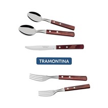 트라몬티나 커트러리 32종 트라몬타나 월넛 체리 우드핸들 양식기 포크 나이프 칼 스푼, 4.디저트 포크
