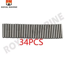 마린 936-0220M-02-00 Yamaha 선외기 모터 용 맞춤 핀 2 스트로크 20-50HP 보트 34PCS, 한개옵션0
