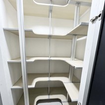 봉코 맞춤제작 팬트리장 시스템선반 수납장 4단 10cm, 블랙, 메이플