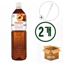 대상 복숭아 아이스티 시럽 1.5L 2개 + 펌프 1개, 1.47L