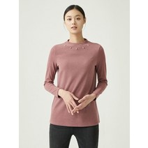 3여성)올리비아로렌 네크 비딩장식 티셔츠 VOCALXW9341