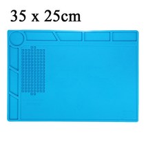 납땜기 인두기 eat Insulation Working Mat ESD Soldering Silicone Pad Welding Pone Repair GA Station P, 02 350x250x4mm