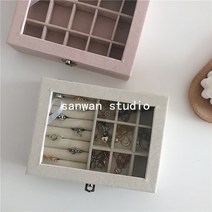 sanwan 정리 인조스웨이드 보석함