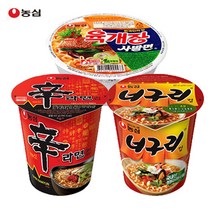 [성실한오피스] 농심 컵라면 소컵(6입) 너구리컵+신라면컵+육개장사발면, 1set