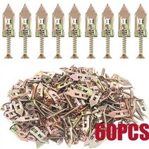 앙카드릴 앙카드릴비트 함마드릴 10 100pcs 셀프 링 앵커 나사 마른 벽에서 나온 앵커 셀프 태핑 나사 쉬운 응용 프로그램 캐비티 플러그 은못 고정 도구, 60개