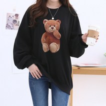 걸즈팩토리 여성용 귀여운베어 맨투맨 티셔츠