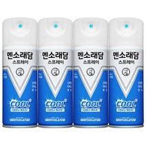 멘소래담 스프레이 쿨 180mlx4개 쿨타입 쿨 타박상 통증완화 뿌리는 에어 파스, cool, 4개