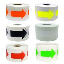 방향 표시 화살표 스티커 테이프 학교 사무실 공장 배관 소방, 1106.화이트화살표500, 1개