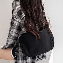 나나민 남녀공용 반달 캔버스 에코 크로스백