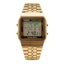 카시오 A500WGA-1DF (A500WGA-1D) 월드타임 빈티지 디지털 공용 메탈시계