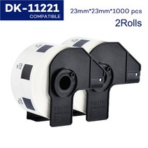 Brother 열전 사 프린터 용 2 롤 태그 QL570 DK 22205 DK11209 DK22205 연속 및 다이 컷 표준 주소 라벨, [07] 2Rolls DK-11221, 07 2Rolls DK-11221