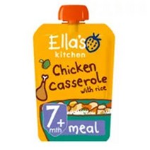 Ellas Kitchen 엘라스 키친 오가닉 닭고기 쌀 캐서롤 아기 이유식 파우치 7개월 이상 130g 6팩