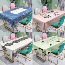 방수식탁보 2인 4인 6인 방수 테이블보 10종, 6~8인용, 05_사각패턴 식탁보