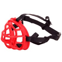 도매창고 강아지입마개 PVC입마개 실리콘입마개, 레드-2호, 1개