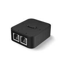 랜선분배기 랜선 젠더 2포트 기가비트 네트워크 스위치 RJ45 분배기 케이블 익스텐더 1000mbps 선택기 전원, 02 Black