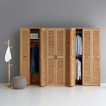갤러리 옷장 2/3/4/6문 여닫이 폴딩도어 장롱 키큰장 행거 옷걸이 신혼 장농, 옷장 2문 미들브라운, 상세페이지 참조12