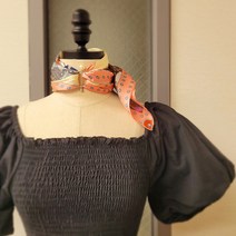 스카프링증정 봄스카프 안장 실크 미니 쁘띠 정사각 (핑크)
