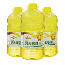 깨끗한 콩식용유 100% 대두유 콩기름 5L, 3개