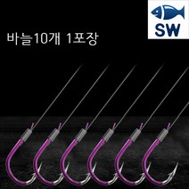 SW피싱 대물용 수제묶음 바늘 참돔 감성돔 낚시바늘 민물 바다 벵에돔 구레 바늘, 쌍바늘 5호
