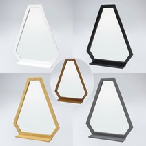노블레스몰/트라이앵글 원목 선반형 거울(하임엔틱/메이플/화이트/블랙/그레이), 그레이