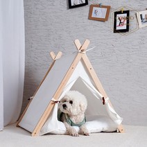 인디언 모던 펫 텐트 강아지 고양이 하우스, 화이트