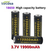 18650 건전지 37V 19900 mAh batera recargable de li 이온 para linterna LED Caliente Nueva Alta Calidad, [06] 10 PCS Battery