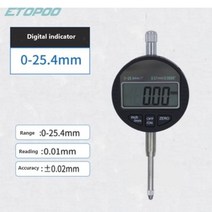 다이얼 127mm254mm 디지털 깊이 게이지 전자 표시기 마이크로 미터 030mm 원형 팁 프로브, 0-25.4mm