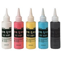 [문구조아] 문화 물백묵 잉크 보충액 더존1입 파랑, 1개